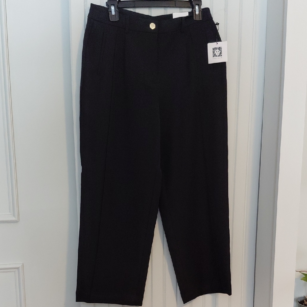 Anne Klein Men's Elegant Black Dress Pants